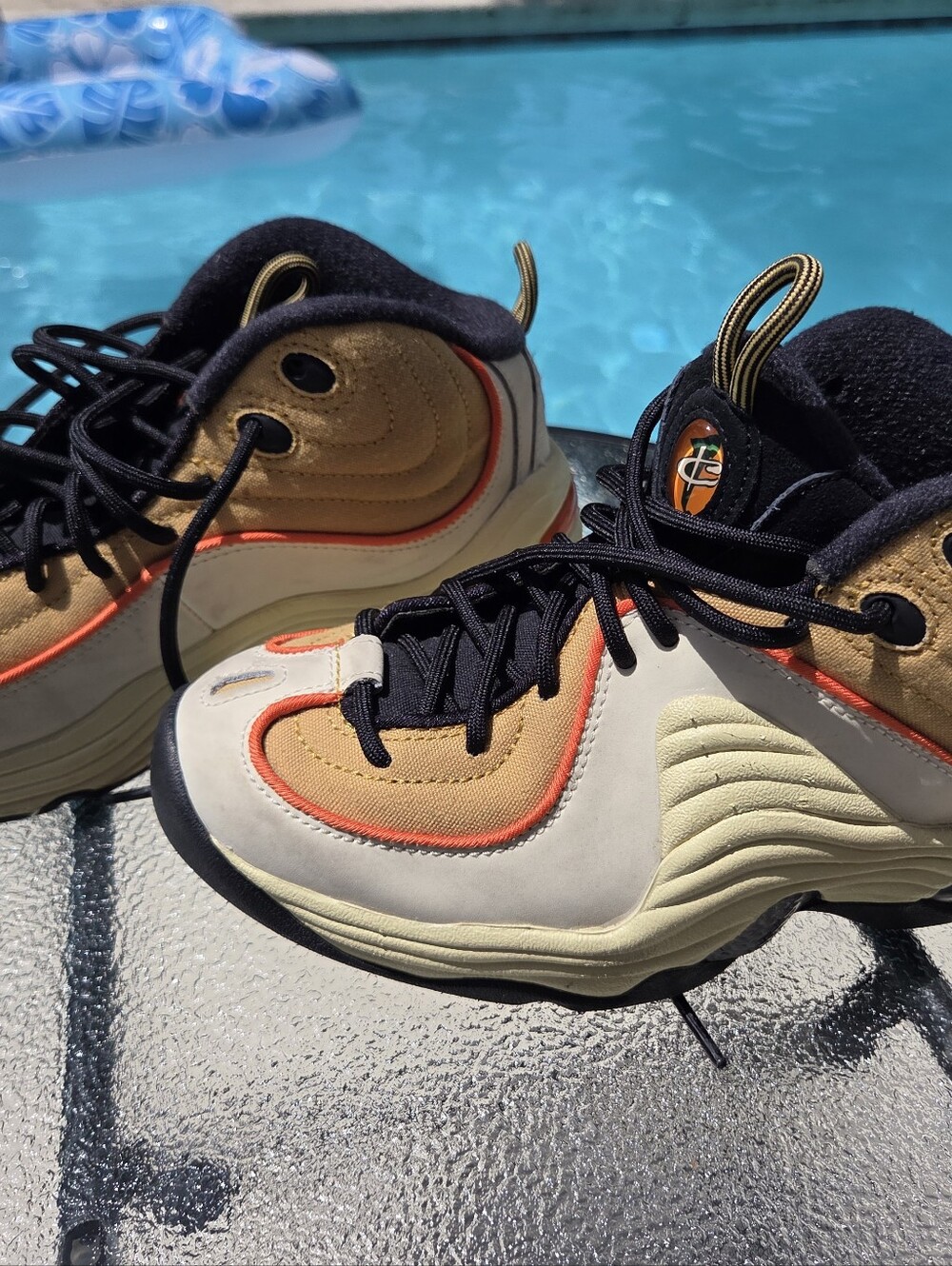 Nike Air Penny 2 Wheat & Gold Men's Athletic Sneakers - Size 5